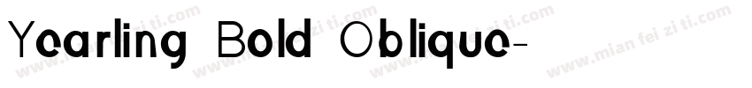 Yearling Bold Oblique字体转换